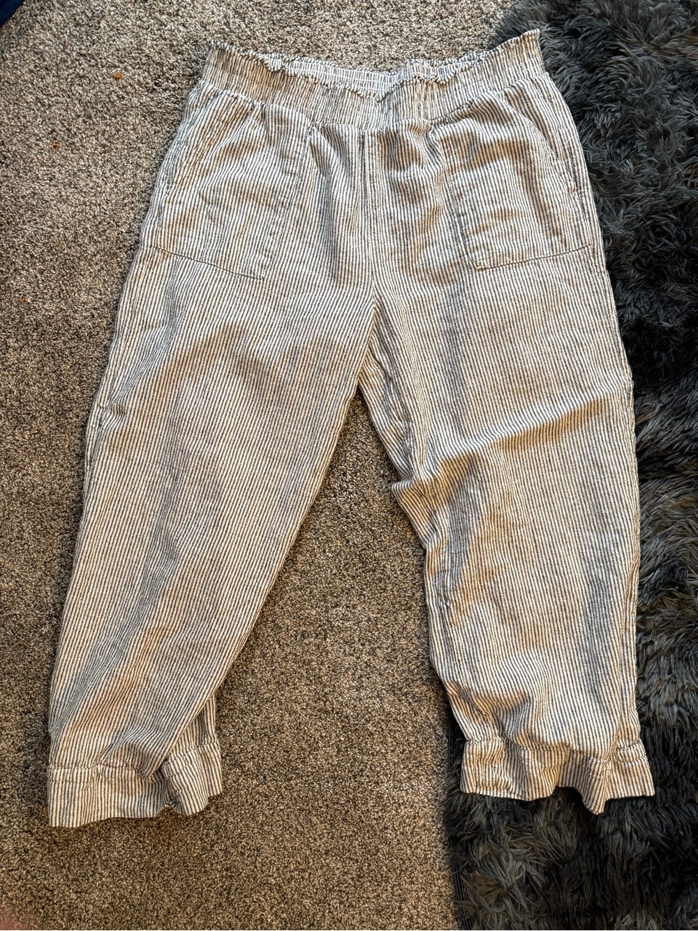 Time and Tru Black and Cream Striped pants